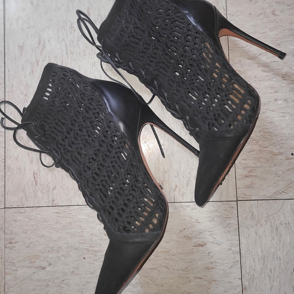 Schutz Black Booties Size 7.5 - Picture 2 of 8